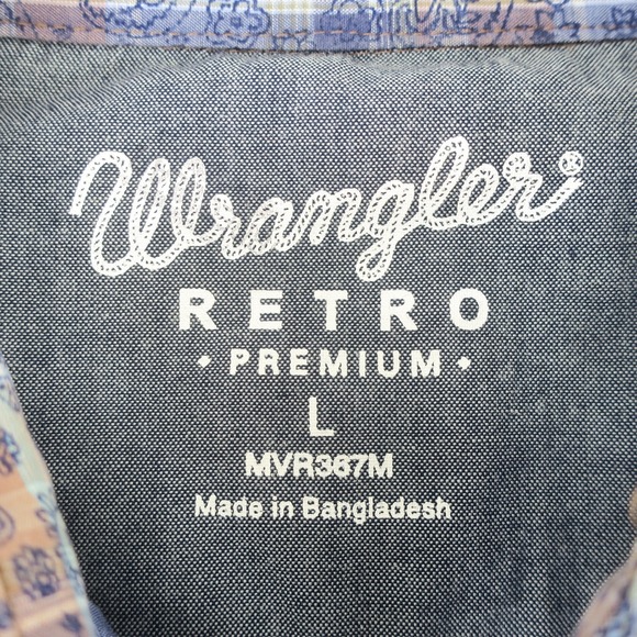 Wrangler Retro Premium Pearl Snap Western Shirt Mens Large Bandana Print - Picture 7 of 11